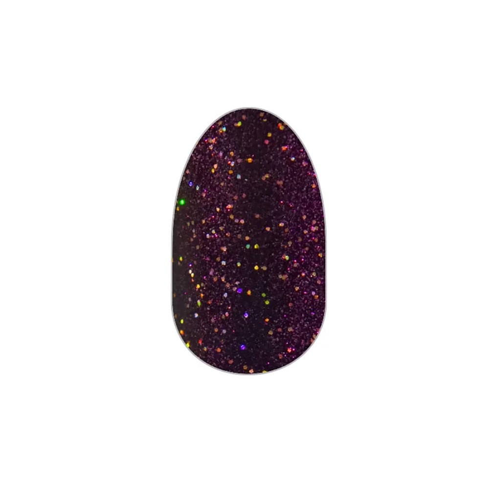 Color Street PLUM AS YOU ARE Deep Purple Blackberry Glitter Nail Strips Set